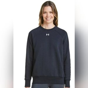 NWT Under Armour Womans XS Loose Fit Black  Crewneck Sweatshirt